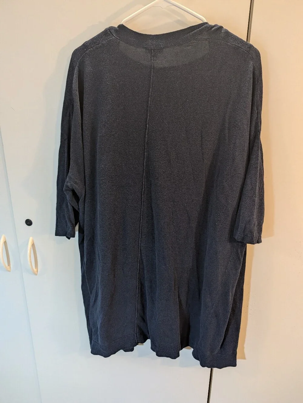 Pure Jill Woman's Large Deep Navy Lightweight Cardigan and Tank Set Linen Blend